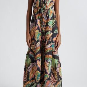 Tropical Print Maxi Dress